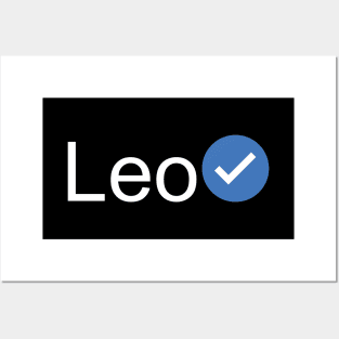 Verified Leo (White Text) Posters and Art